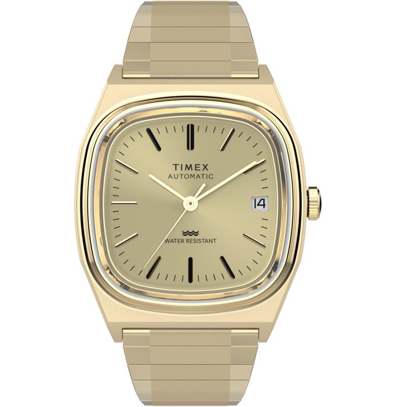 Timex Automatic 1983 E Line Reissue Gold-Tone Expansion Band Watch