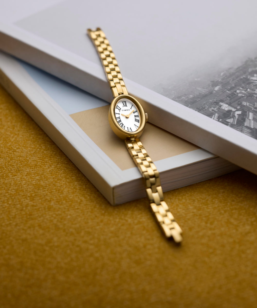 Timex Cavatina Stainless Steel Bracelet Watch White Gold-Tone