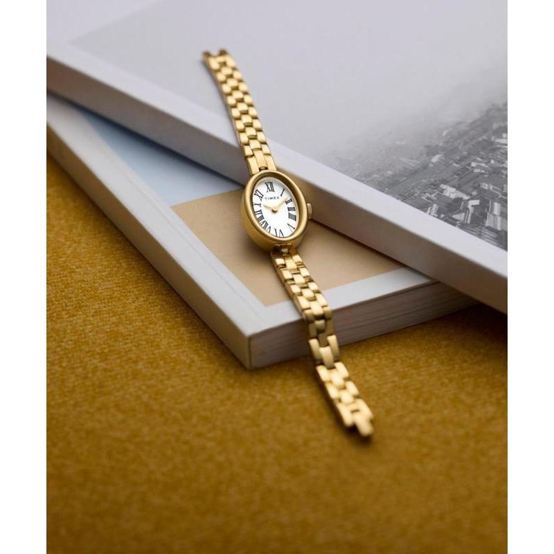 Timex Cavatina Stainless Steel Bracelet Watch White Gold-Tone