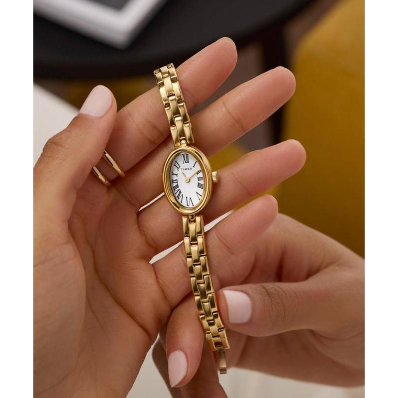 Timex Cavatina Stainless Steel Bracelet Watch White Gold-Tone
