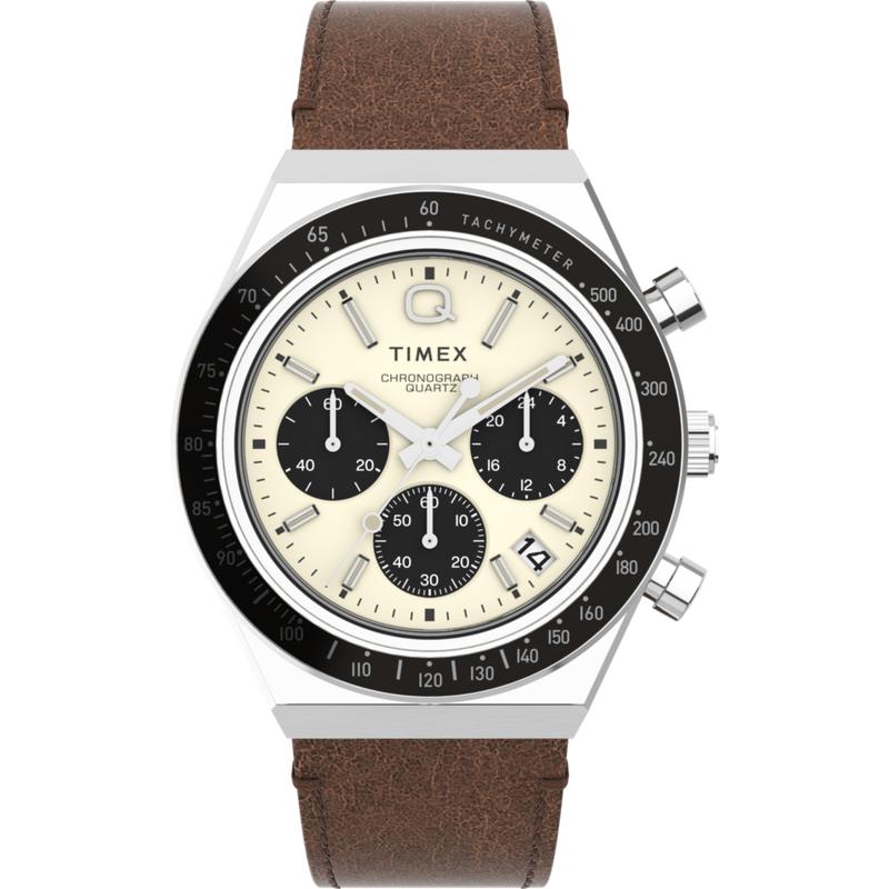 Timex Chronograph Leather Strap Watch