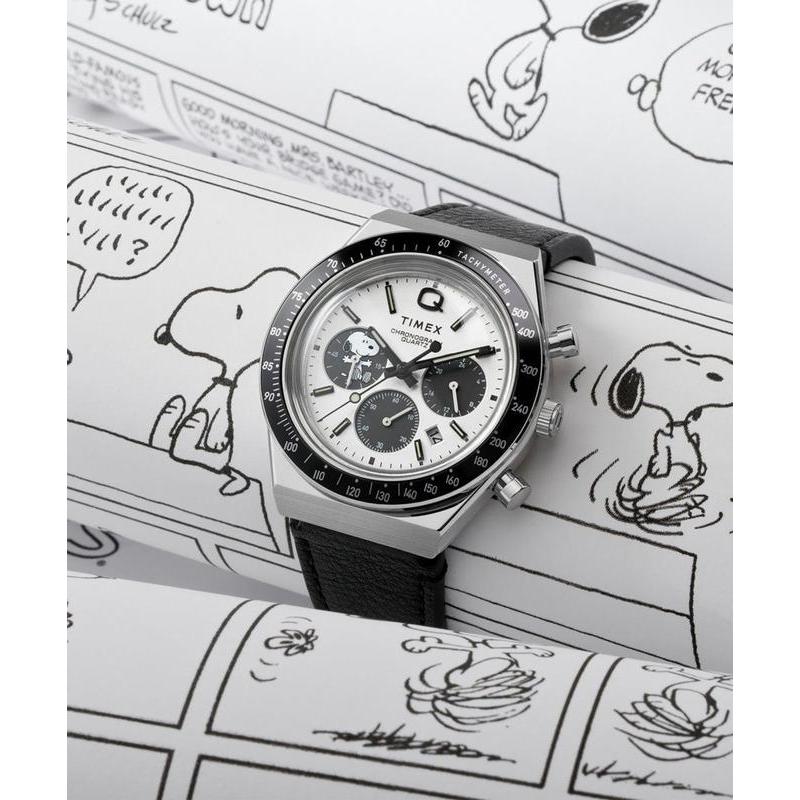 Timex Chronograph Peanuts Snoopy Leather Strap Watch
