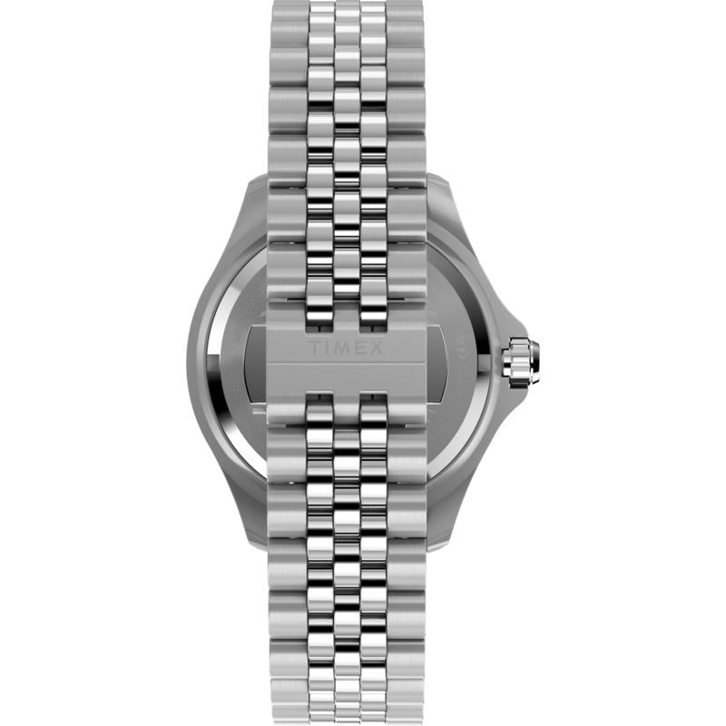 Timex Deepwater Meridian 200 Automatic GMT Stainless Steel Bracelet Watch Black Dial