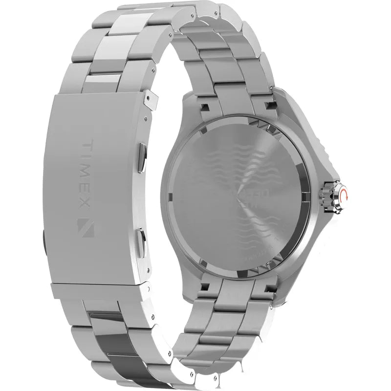 Timex Deepwater Meridian Quartz Blue Dial Steel Strap Men's Watch