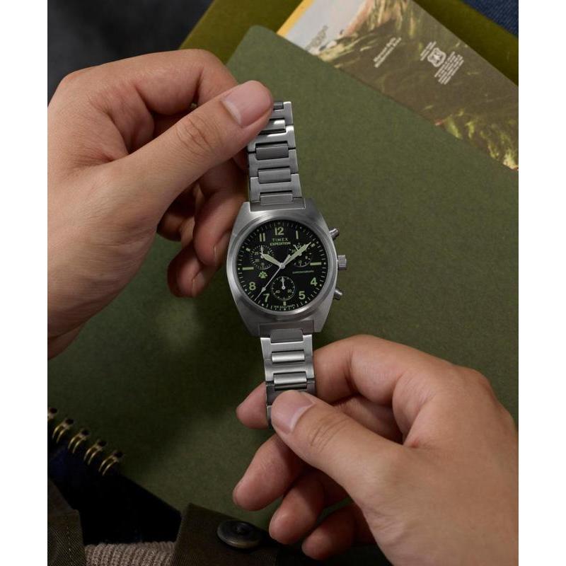 Timex Expedition Capstone Chronograph Stainless Steel Bracelet Watch