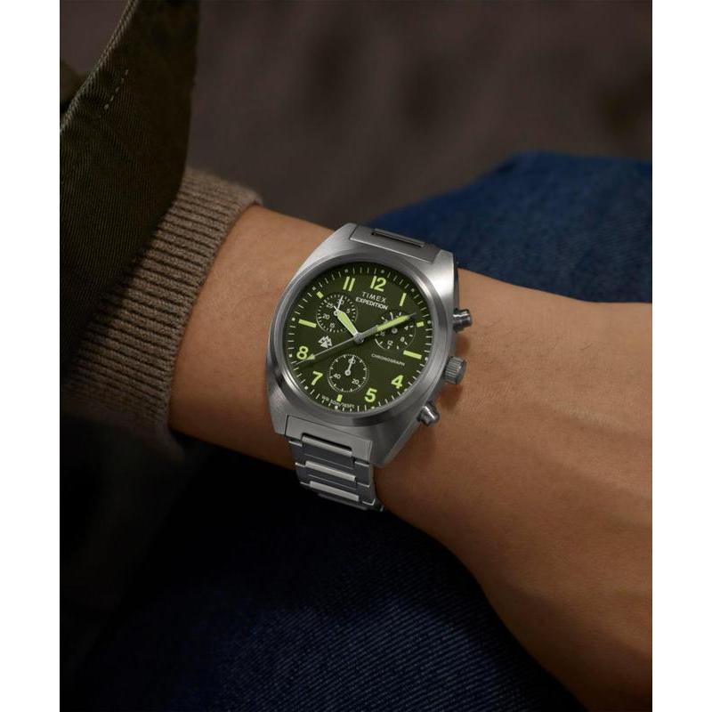 Timex Expedition Capstone Chronograph Stainless Steel Bracelet Watch