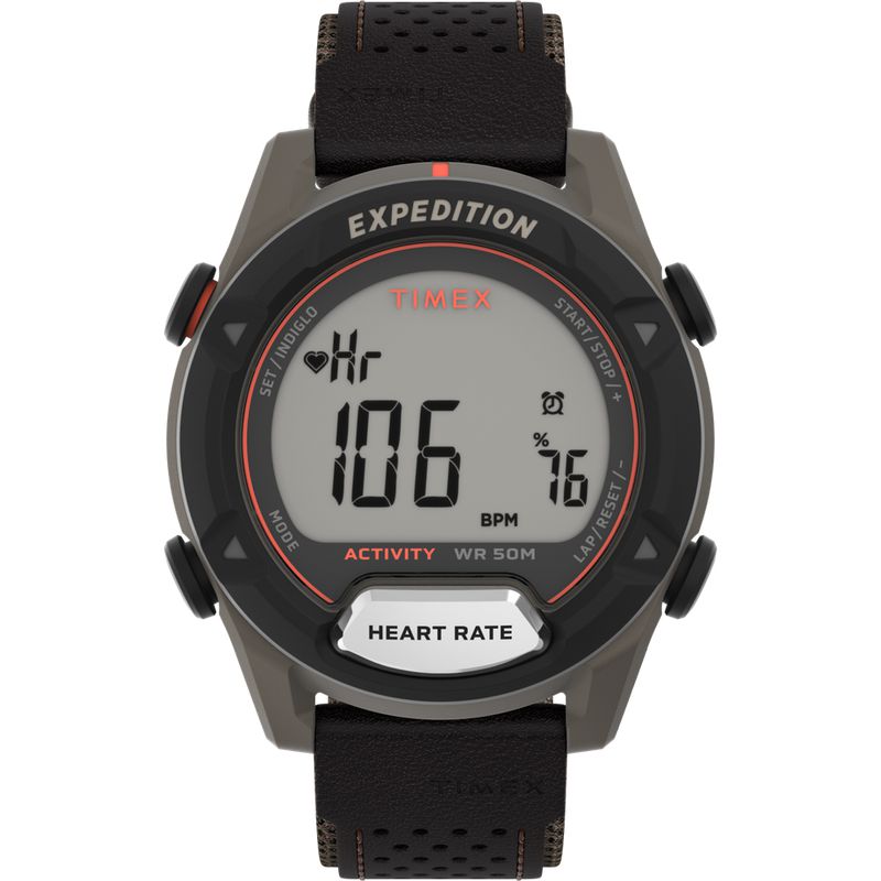 Timex Expedition Trailblazer+ 43mm Brown-Black Material Strap Watch