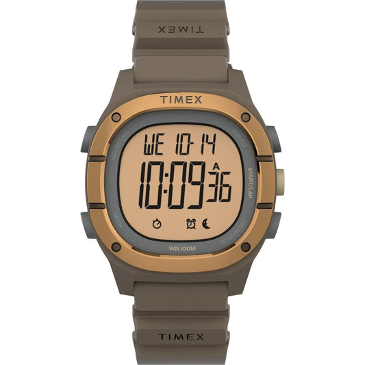 Timex Gents Command 40mm Brown Silicone Strap Watch
