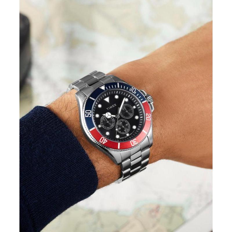 Timex Harborside Coast Multifunction Stainless Steel Bracelet Watch