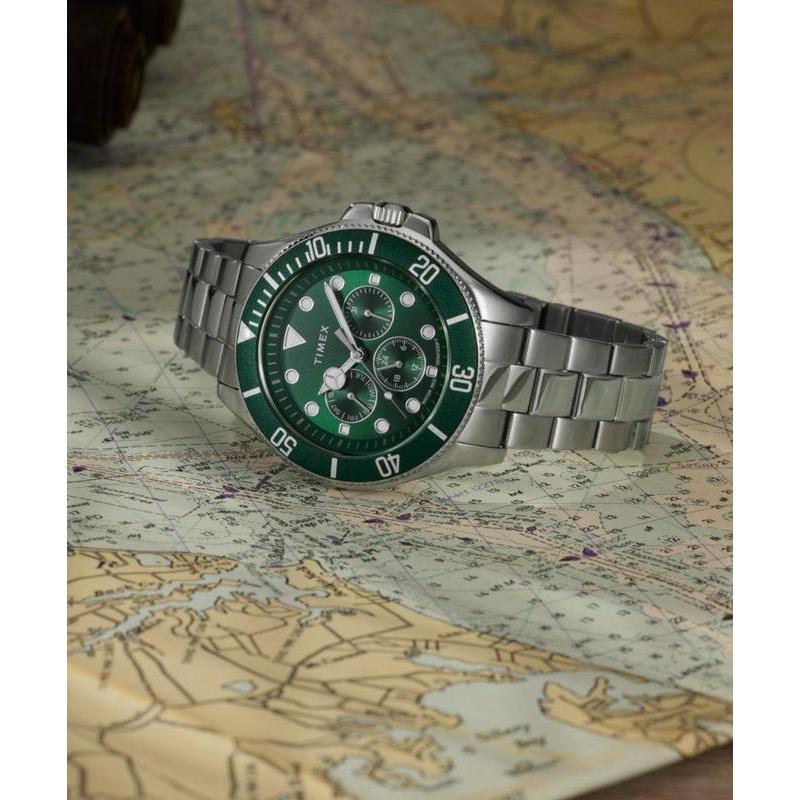 Timex Harborside Coast Multifunction Stainless Steel Bracelet Watch