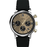 Timex Marlin Chronograph Tachymeter 40mm Leather Strap Watch