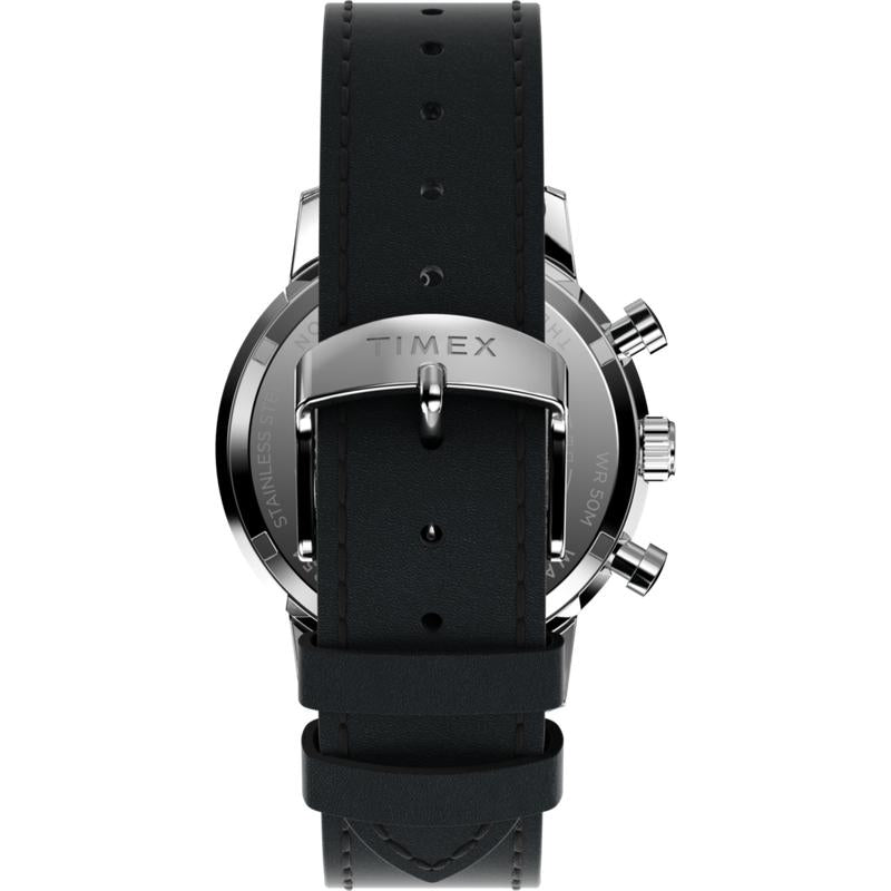 Timex Marlin Chronograph Tachymeter Leather Strap Watch