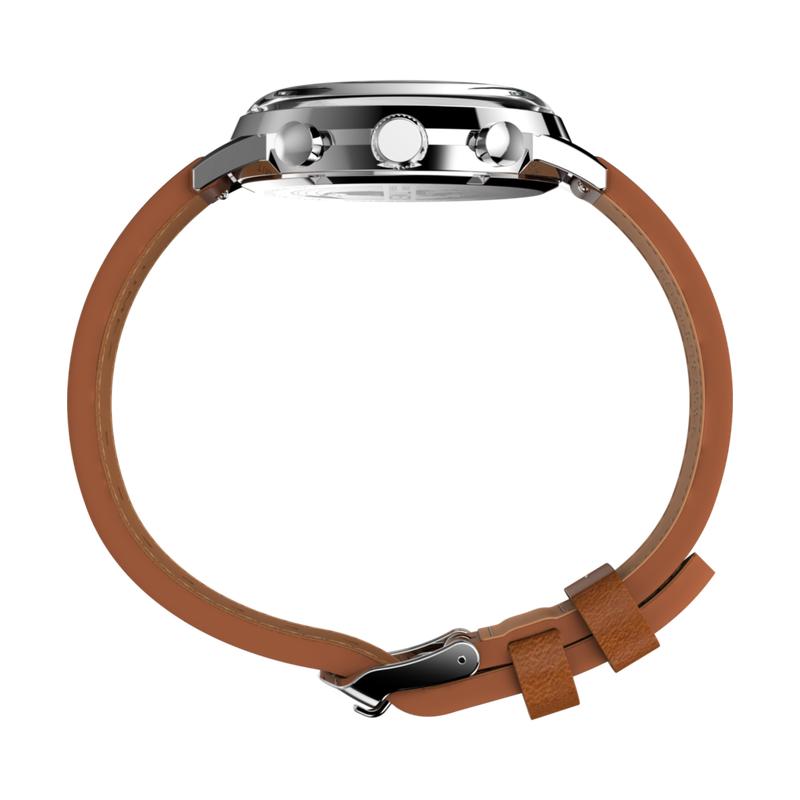 Timex Marlin Chronograph Tachymeter Leather Strap Watch