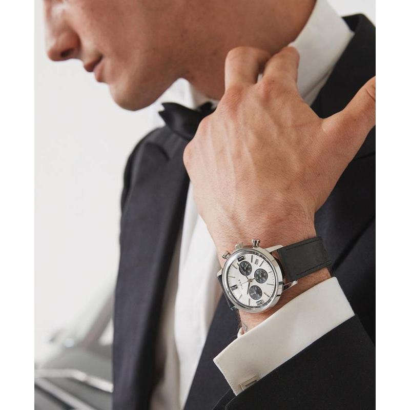 Timex Marlin Chronograph Tachymeter Leather Strap Watch