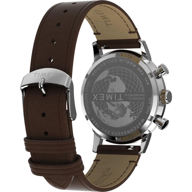 Timex Marlin Chronograph Tachymeter Leather Watch