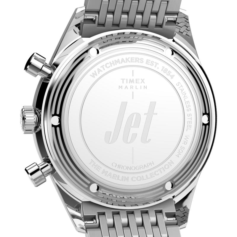 Timex Marlin Jet Quartz Chronograph Stainless Steel Watch