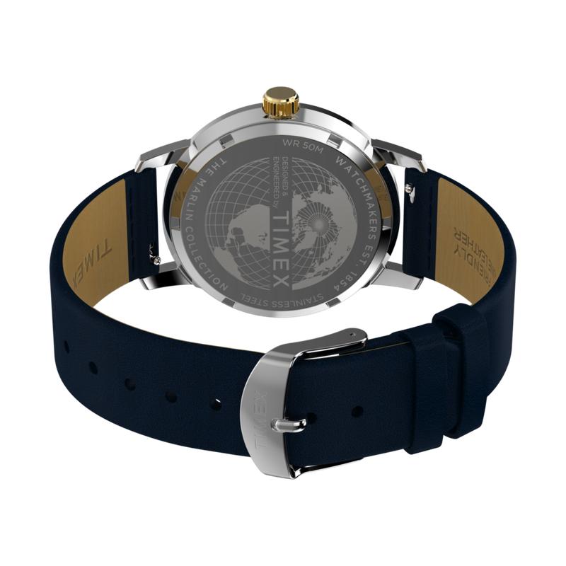 Timex Marlin Quartz GMT Leather Strap Men's Watch