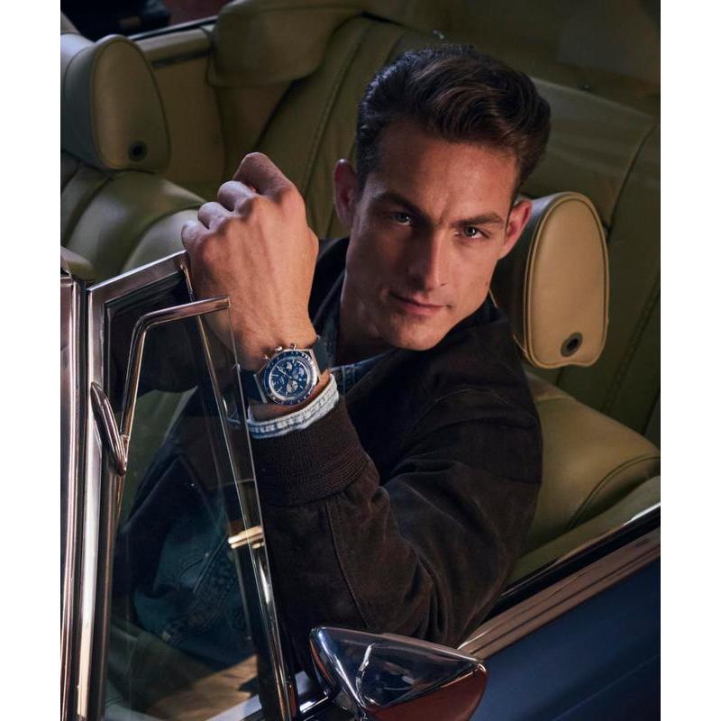 Timex Q Chronograph Leather Strap Men's Watch