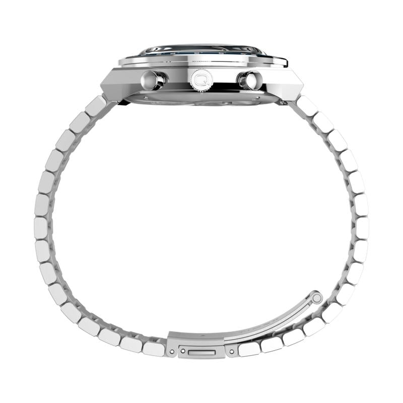Timex Q Timex Chronograph Stainless Steel Bracelet Watch