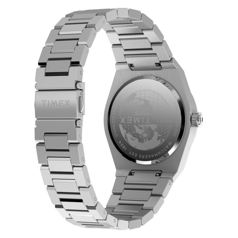 Timex Q Timex Marbella Stainless Steel Bracelet Watch Blue Dial