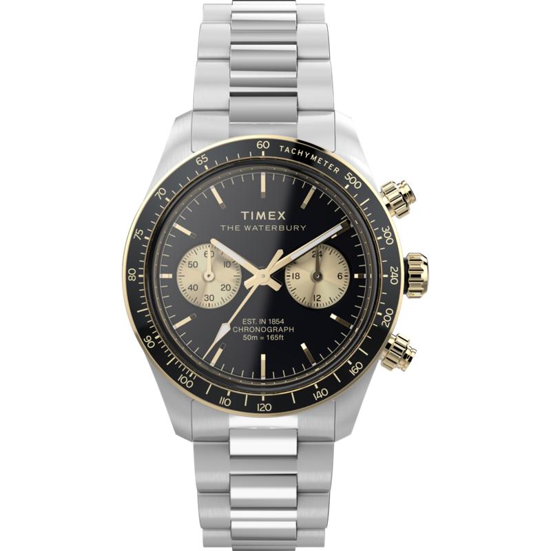 Timex Waterbury Heritage Chronograph Stainless Steel Bracelet Watch
