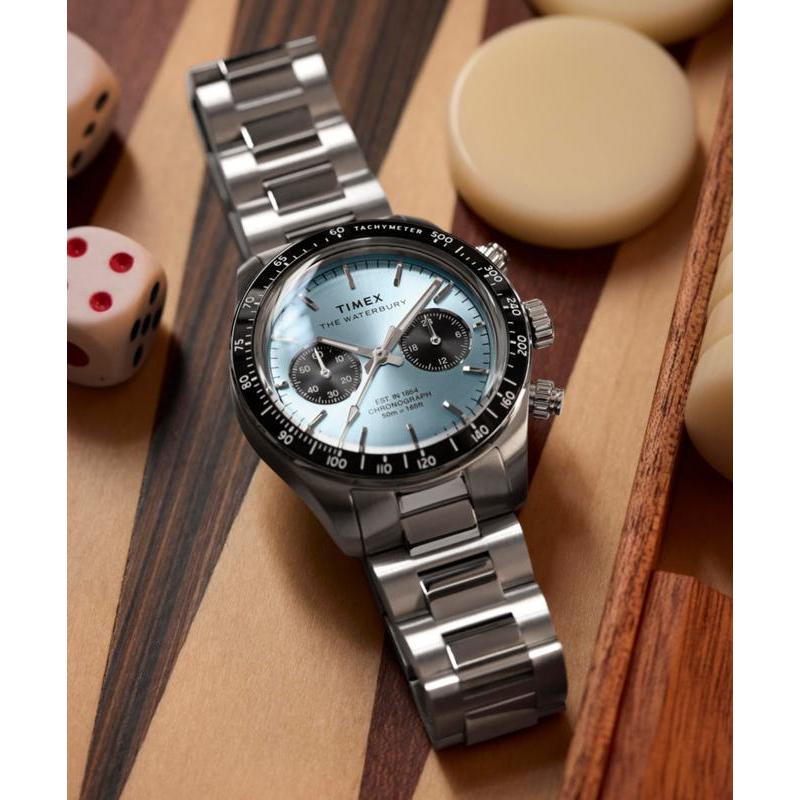 Timex Waterbury Heritage Chronograph Stainless Steel Watch