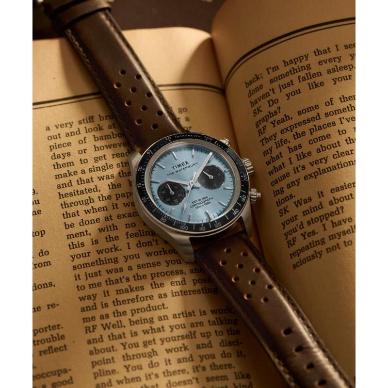 Timex Waterbury Heritage Men's Chronograph Leather Watch