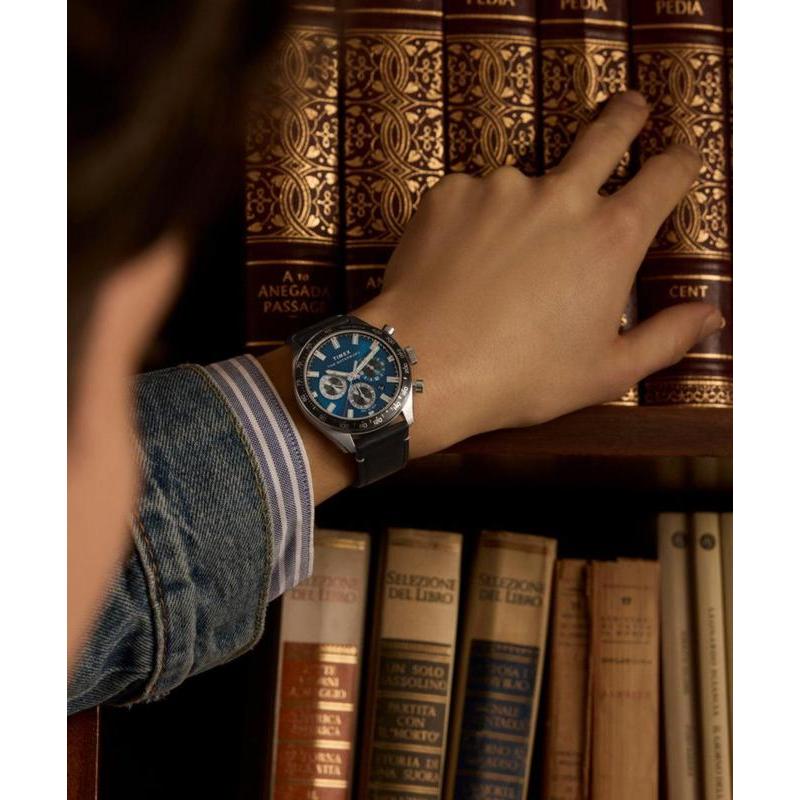 Timex Waterbury Traditional Chronograph Leather Strap Watch