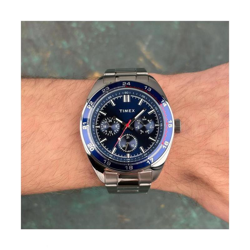 Timex Weston Stainless Steel Blue Dial Watch