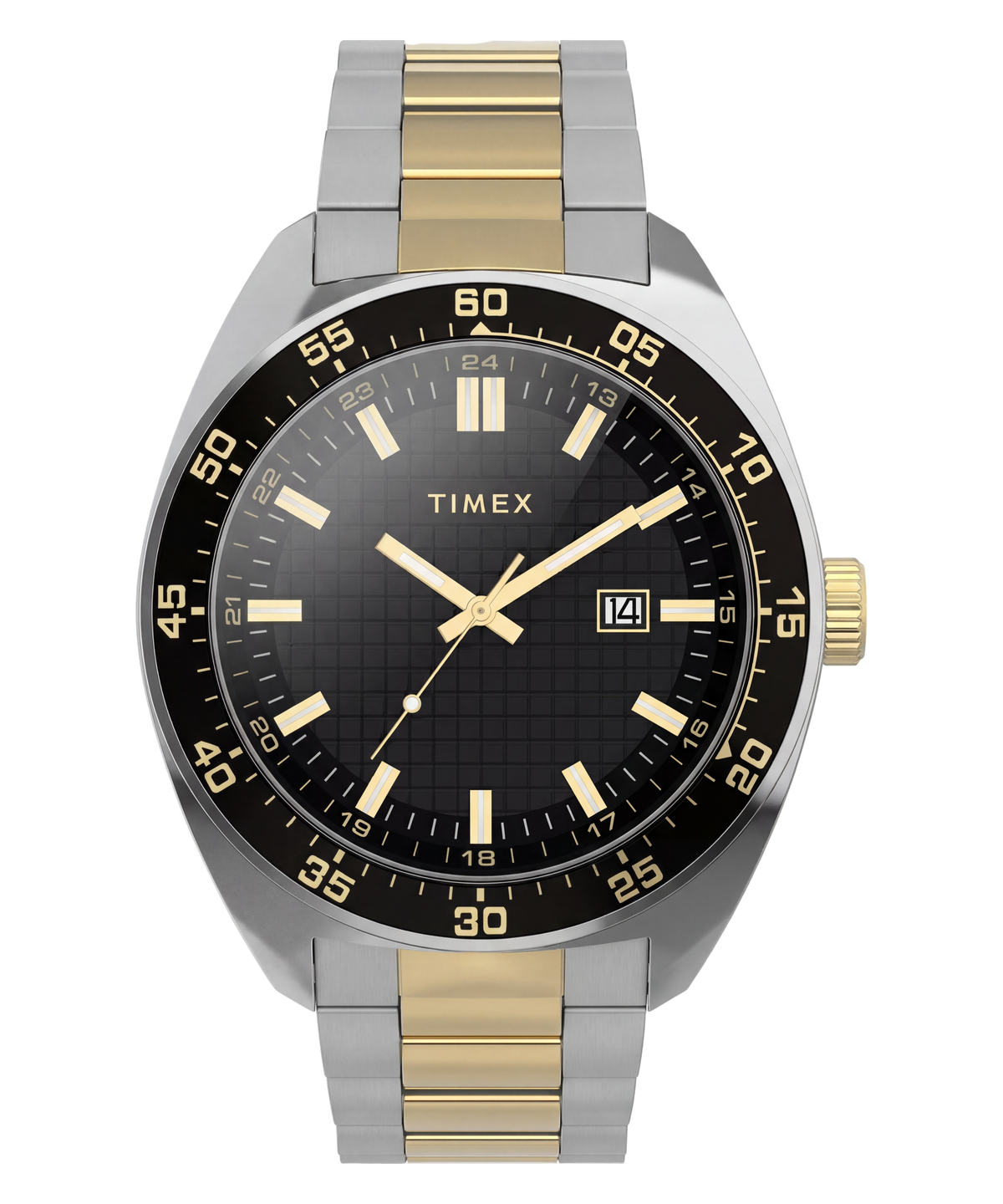 Timex Weston Stainless Steel Bracelet Watch Black Dial