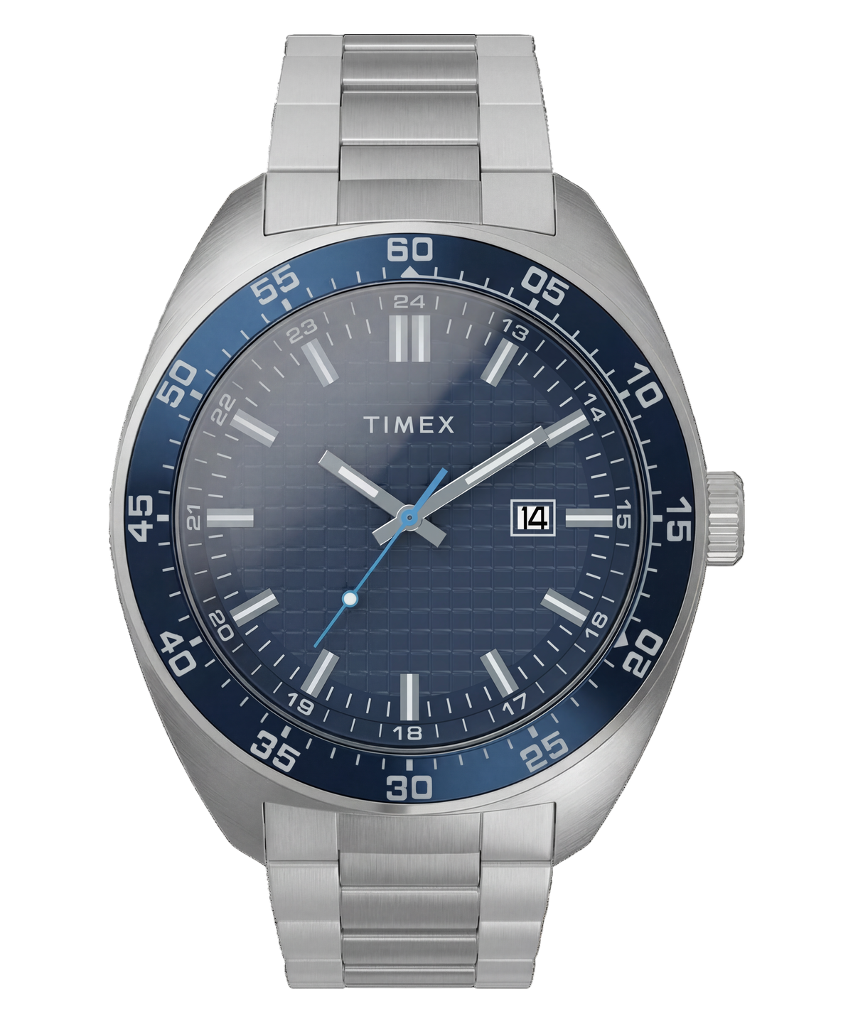 Timex Weston Stainless Steel Bracelet Watch Blue Dial