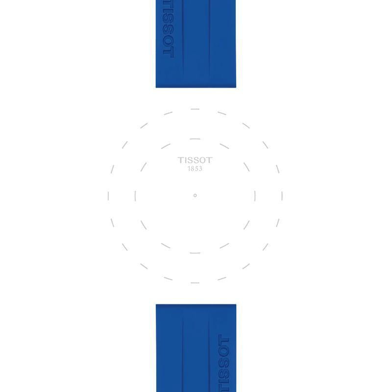 Tissot 22mm Blue Silicone Watch Strap