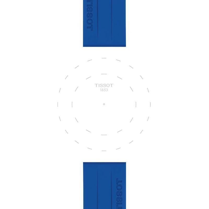 Tissot 22mm Blue Silicone Watch Strap