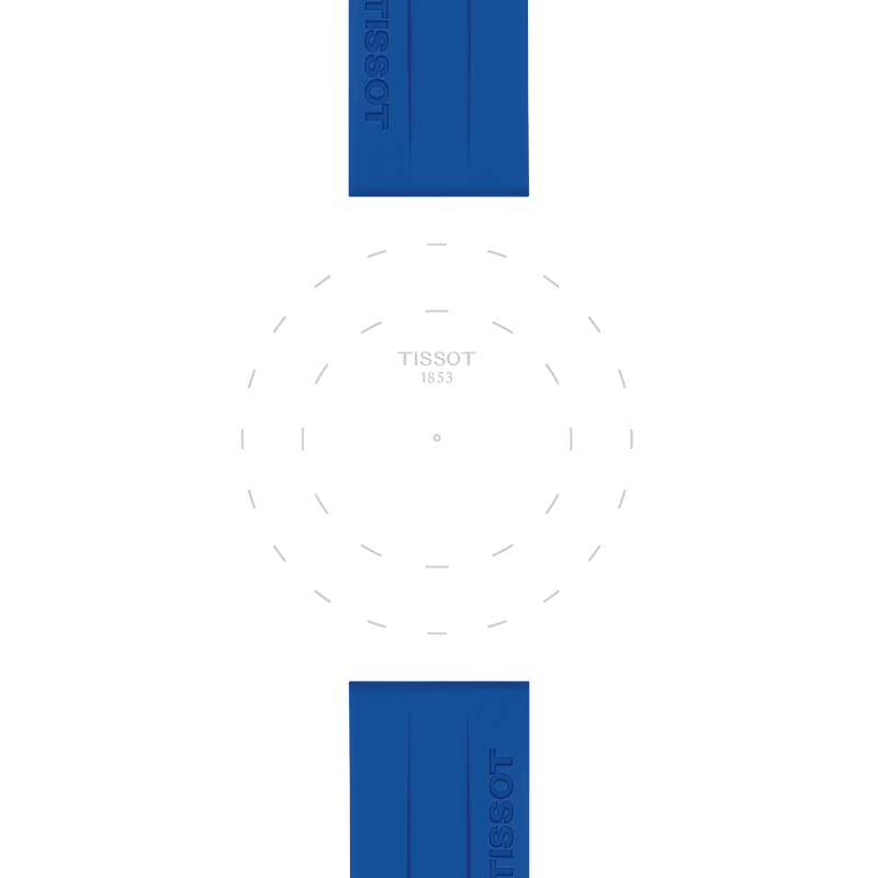 Tissot 22mm Blue Silicone Watch Strap