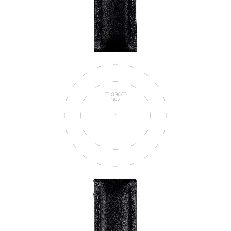 Tissot Official Black Leather Strap Lugs 20mm