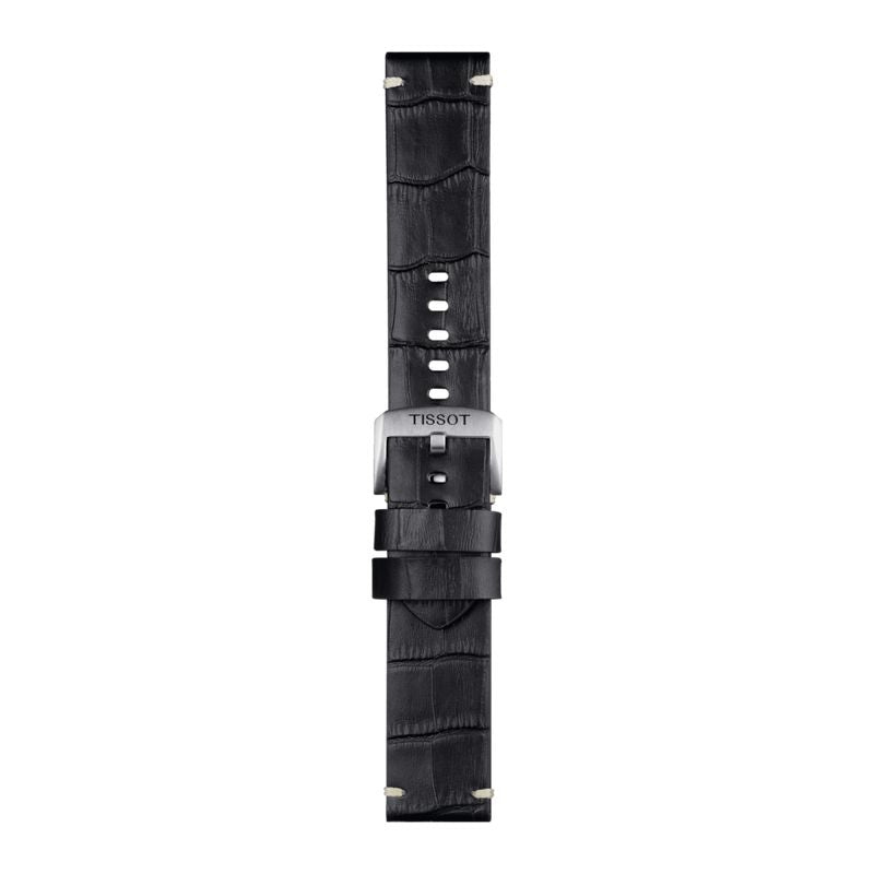 Tissot Official Black Leather Strap Lugs 22mm