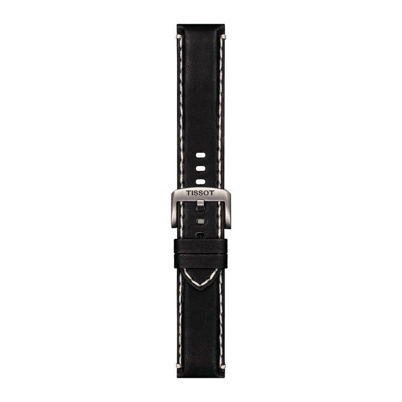 Tissot Official Black Leather Strap Lugs 22mm
