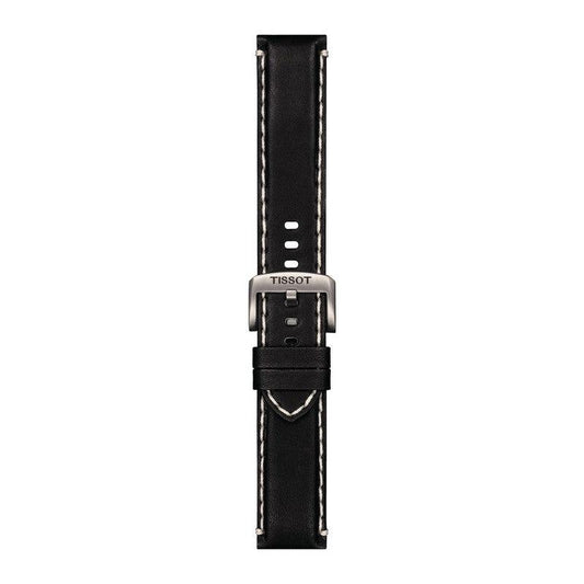 Tissot Official Black Leather Strap Lugs 22mm