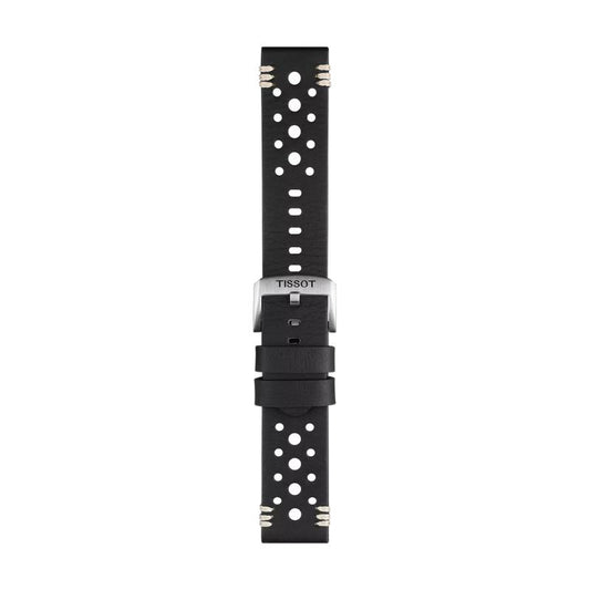 Tissot Official Black Leather Strap Lugs 22mm