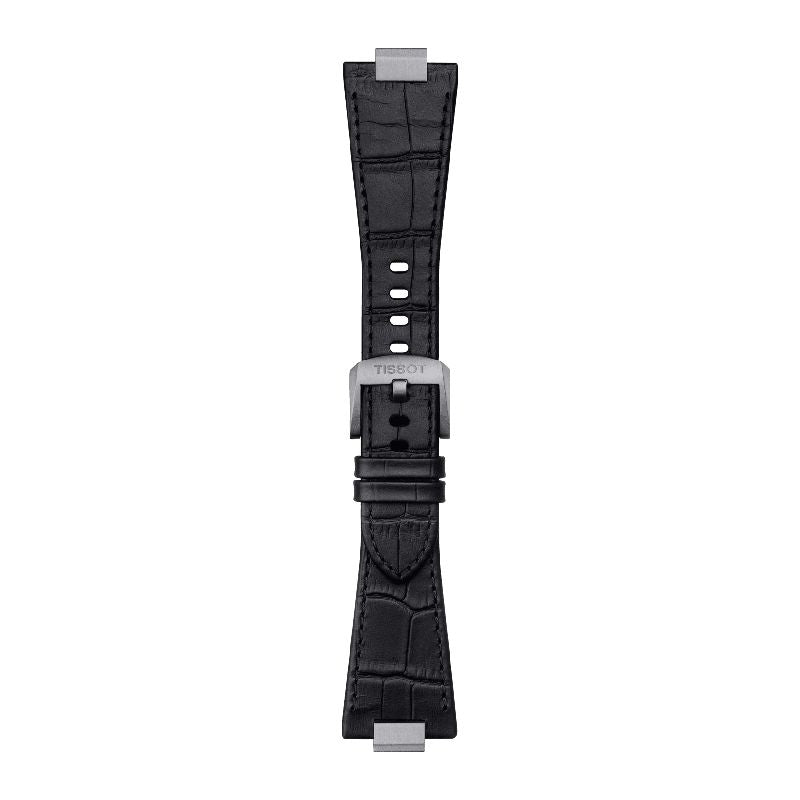 Tissot Official Black PRX Leather Strap with Steel Endpiece