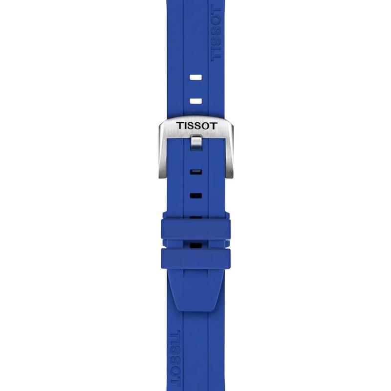 Tissot Official Blue Silicone Strap Lugs 18 mm