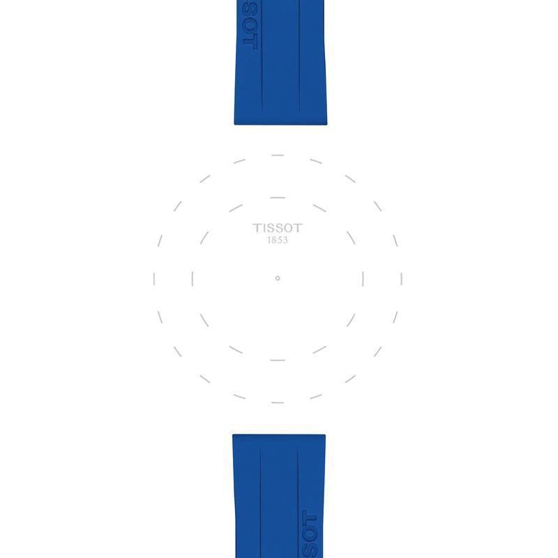 Tissot Official Blue Silicone Strap Lugs 18 mm