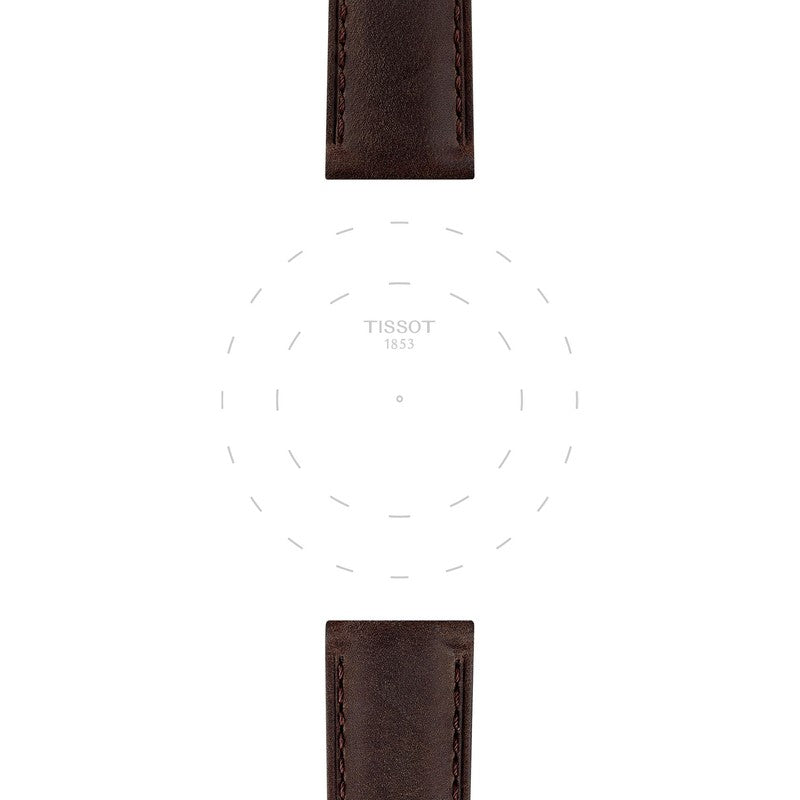 Tissot Official Brown Leather Strap Lugs 20mm