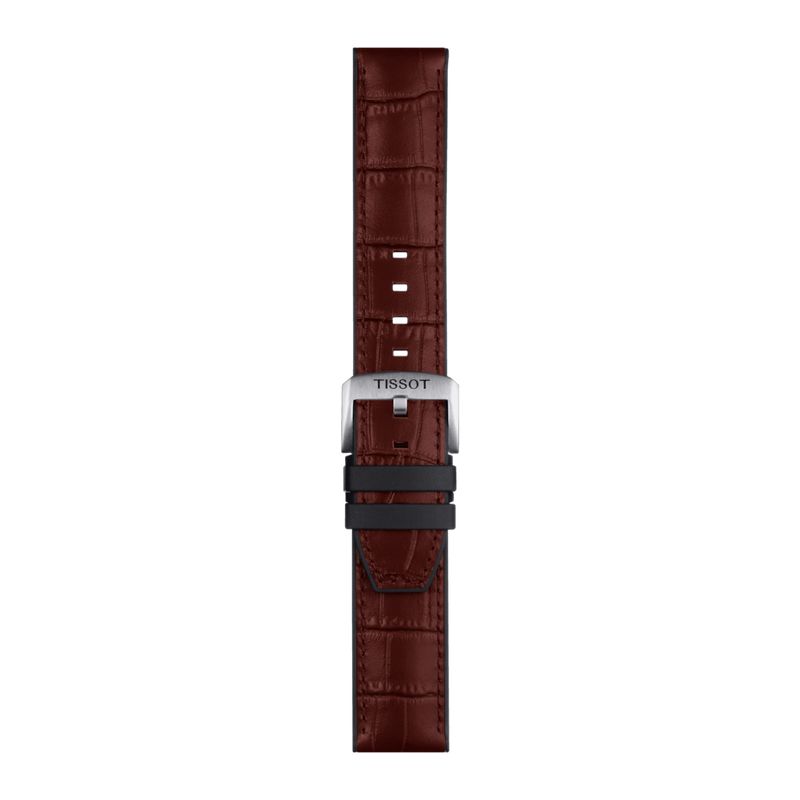 Tissot Official Brown Leather and Rubber Parts Strap Lugs 22mm