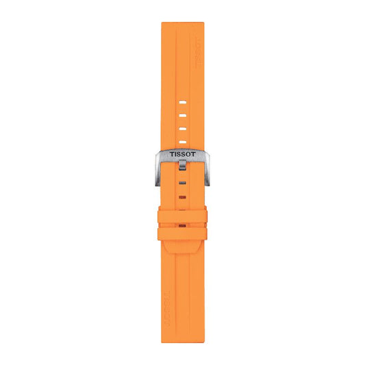 Tissot Official Orange Silicone Strap Lugs 22mm