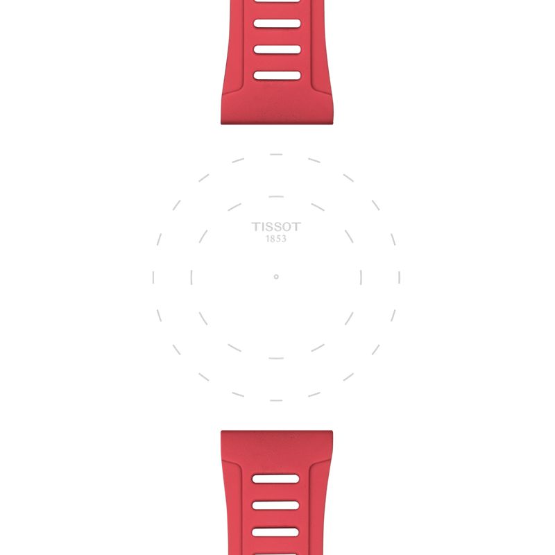 Tissot Official Red Silicone Strap Lugs 21 mm XS