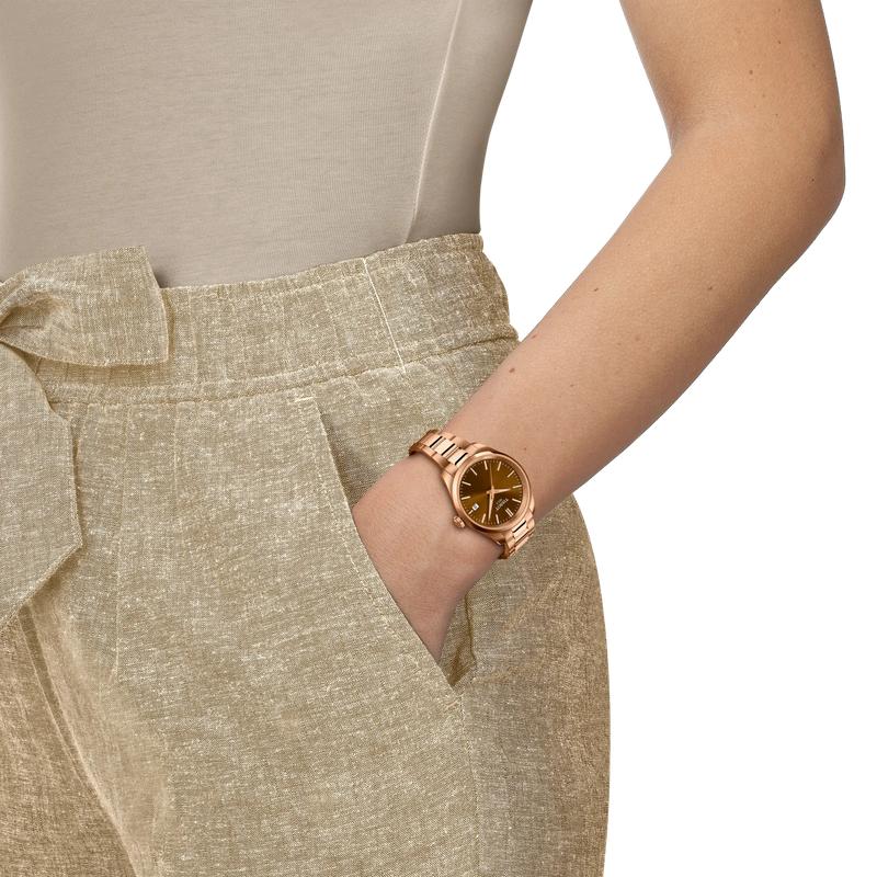 Tissot PR 100 Rose Gold PVD Swiss Quartz Watch T150.210.33.291.00