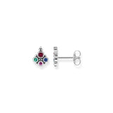 Women's 925 Sterling Silver Glam and Soul Royalty Colourful Stones Ear Studs