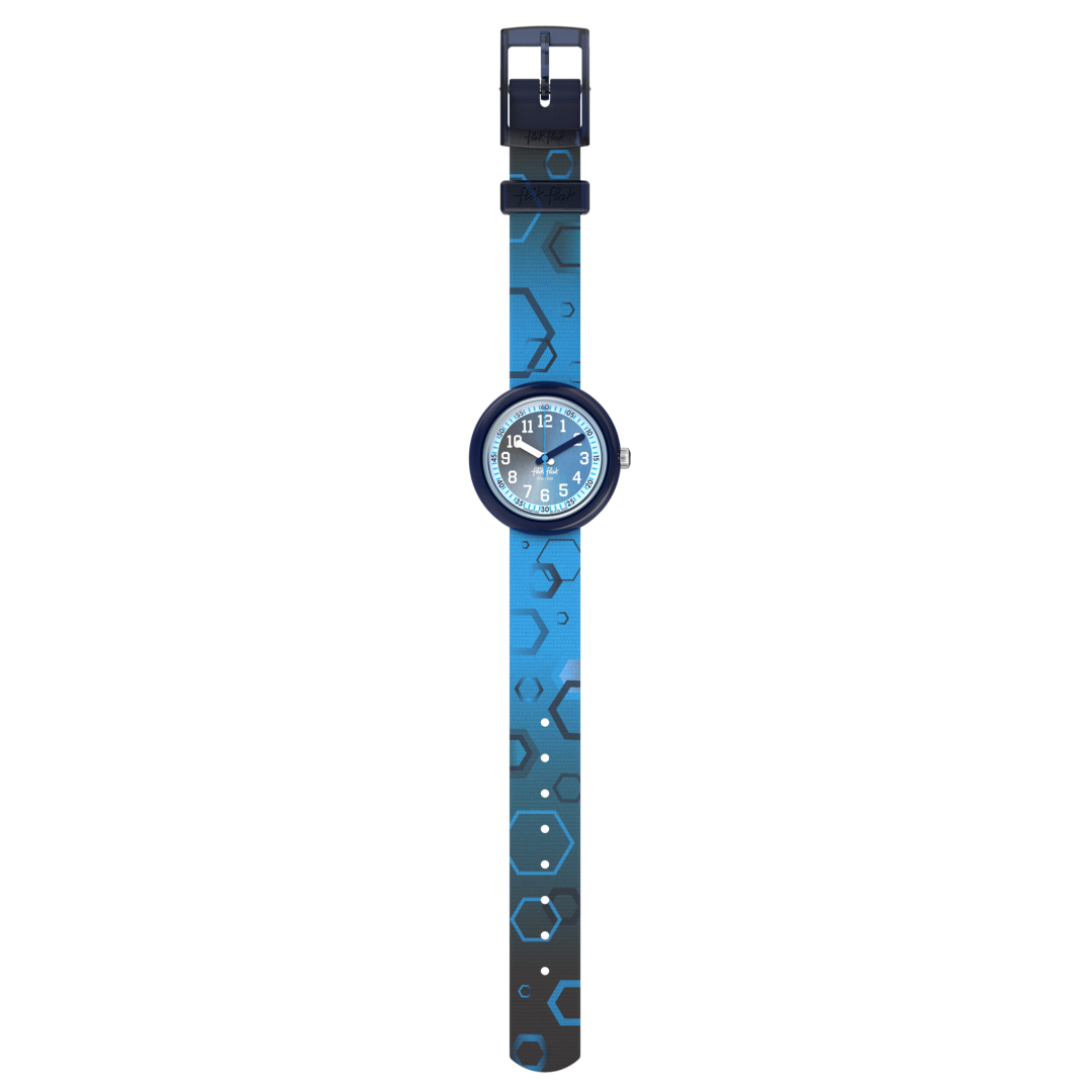 Flik Flak Quench In Blue FPNP189 Quartz Watch Blue Dial 31.85 mm