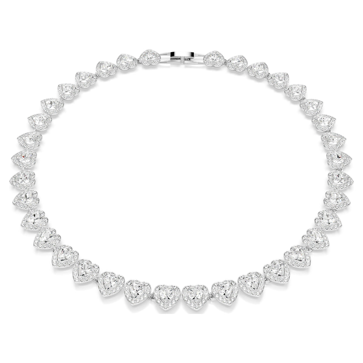 Swarovski Ariana Grande Mixed Cuts Heart White Rhodium Plated Necklace